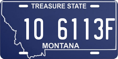 MT license plate 106113F