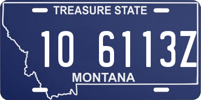 MT license plate 106113Z