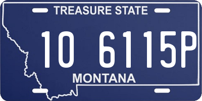 MT license plate 106115P