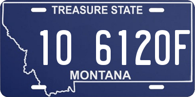 MT license plate 106120F