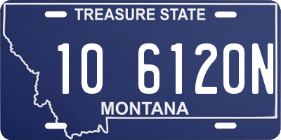 MT license plate 106120N