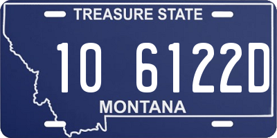 MT license plate 106122D