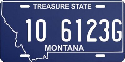 MT license plate 106123G