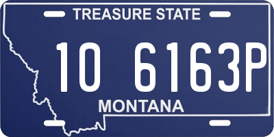 MT license plate 106163P