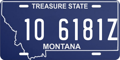 MT license plate 106181Z