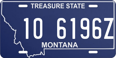 MT license plate 106196Z