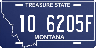 MT license plate 106205F