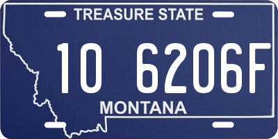 MT license plate 106206F