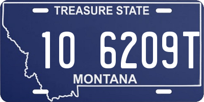 MT license plate 106209T