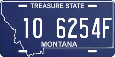 MT license plate 106254F