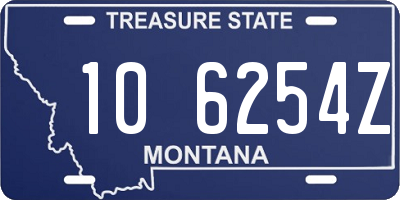 MT license plate 106254Z