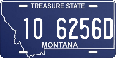 MT license plate 106256D