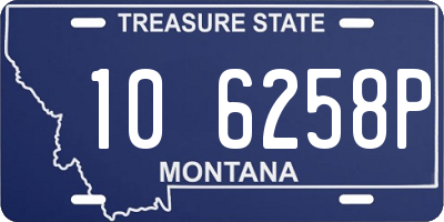 MT license plate 106258P