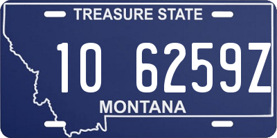 MT license plate 106259Z