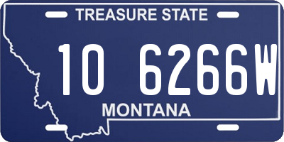 MT license plate 106266W