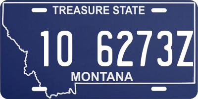 MT license plate 106273Z