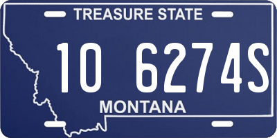 MT license plate 106274S