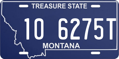 MT license plate 106275T