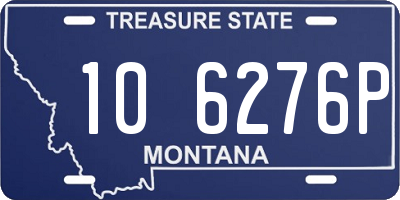 MT license plate 106276P