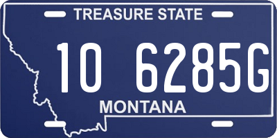 MT license plate 106285G