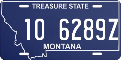 MT license plate 106289Z