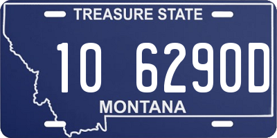 MT license plate 106290D