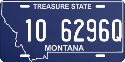 MT license plate 106296Q