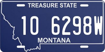 MT license plate 106298W