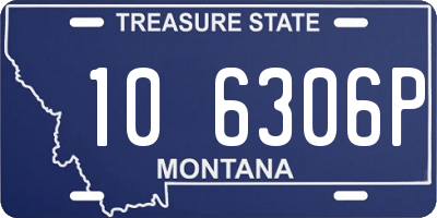 MT license plate 106306P