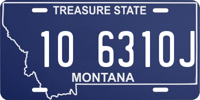 MT license plate 106310J