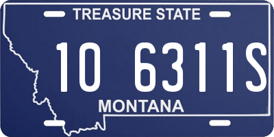 MT license plate 106311S