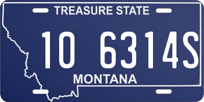 MT license plate 106314S