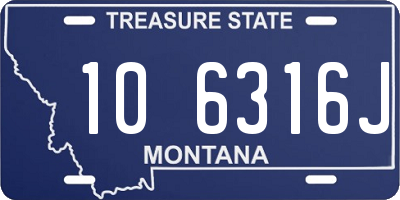 MT license plate 106316J