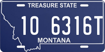 MT license plate 106316T