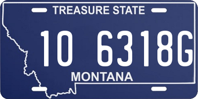 MT license plate 106318G