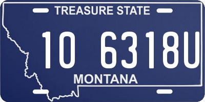 MT license plate 106318U