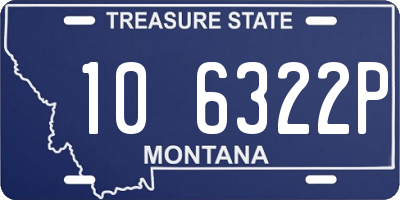 MT license plate 106322P