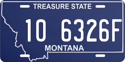 MT license plate 106326F