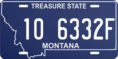 MT license plate 106332F