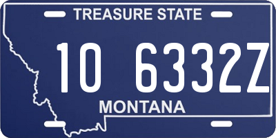 MT license plate 106332Z