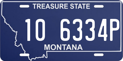 MT license plate 106334P