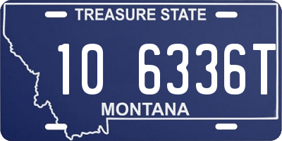 MT license plate 106336T