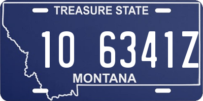 MT license plate 106341Z