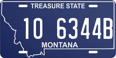 MT license plate 106344B