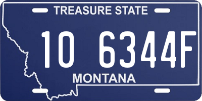 MT license plate 106344F