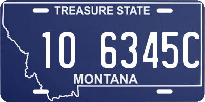 MT license plate 106345C