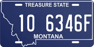 MT license plate 106346F