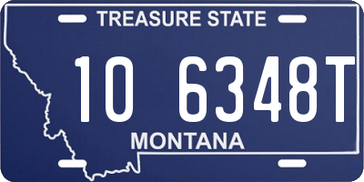 MT license plate 106348T