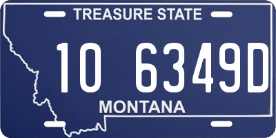 MT license plate 106349D