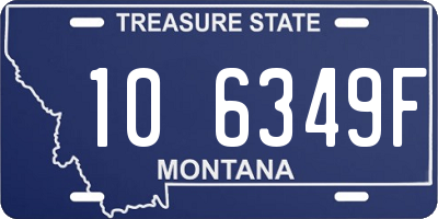 MT license plate 106349F